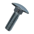 Болт с полукруглой головкой и квадратным подголовком 6х20 мм DIN 603, оцинкованный