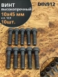 Винт высокопрочный НР М10х45 мм к.п.12.9 черный DIN912, 10 шт.