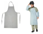 Фартук спилковый серый