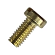 Винт с цилиндрической головкой и прямым шлицем 6х12 мм DIN 84, полная резьба, латунный