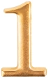 Цифра для номера квартиры "1" металл, золото (5058) 