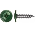 Саморез с прессшайбой, острый, 4,2х25 RAL6005