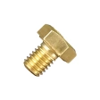 Болт 8х10 мм DIN 933 полная резьба, латунный