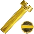 Винт с цилиндрической головкой и прямым шлицем 4х10 мм DIN 84, полная резьба, латунный