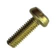 Винт с полукруглой головкой 5,0х12 мм DIN 7985, полная резьба, латунный