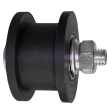 Ролик d50 мм ЧР2505 под трубу 20*20, черный капролон