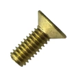 Винт потай 4х10 мм DIN 965, полная резьба, латунный