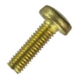 Винт с цилиндрической головкой и прямым шлицем 4х16 мм DIN 84, полная резьба, латунный