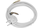 Шнур сетевой Energy Series ПВС 3x1 мм с неразборной вилкой белый 3 м Denzel