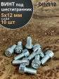 Винт под шестигранник 5х12 мм ОЦ к.п.8.8 DIN912, 10 шт.