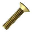 Винт потай 5х16 мм DIN 965, полная резьба, латунный