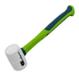 Киянка резиновая, белая резина, фибергласовая рукоятка 225 гр. Сибртех