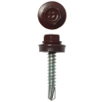 Саморез кровельный, 4,8х29 шоколадно-коричневый RAL8017