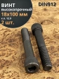Винт высокопрочный НР М18х100 мм к.п.12.9 черный DIN912, 2 шт.