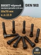 Винт мелкая резьба чёрный к.п.12.9 10х70х1,25 DIN912, 10 шт.