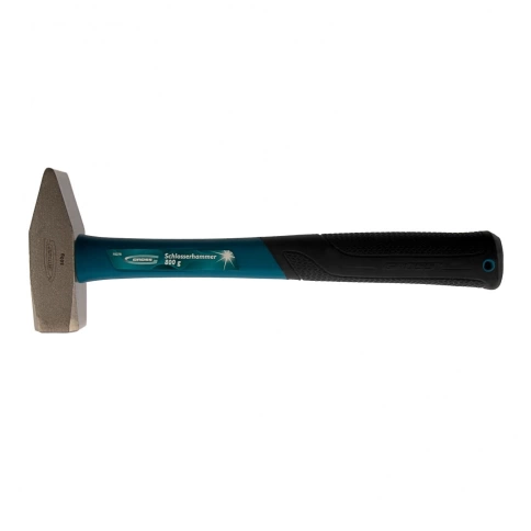 Молоток слесарный, квадр.боек, фиберглас.обрезинен.рук. 800 гр. Gross фото 1