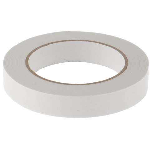 Лента клейкая двусторонняя 19мм х 5м, на вспененной основе, белая Matrix фото 1