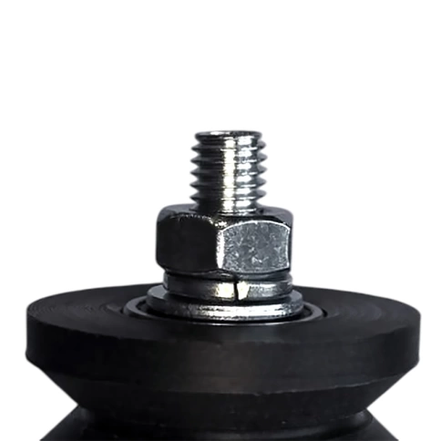 Ролик d50 мм ЧР2506 под угол, черный капролон фото 2