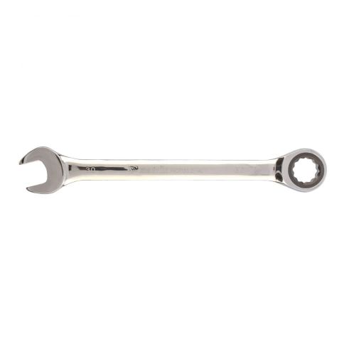 Ключ комбинированный трещоточный зеркальный хром 30 мм CrV Matrix фото 1