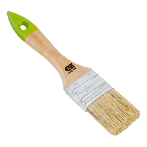 Кисть плоская натуральная щетина дер.ручка 36 мм Сибртех фото 1