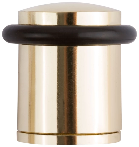 Ограничитель дверной малый с резиновой вставкой Стандарт, золото, (6144/7238) фото 2