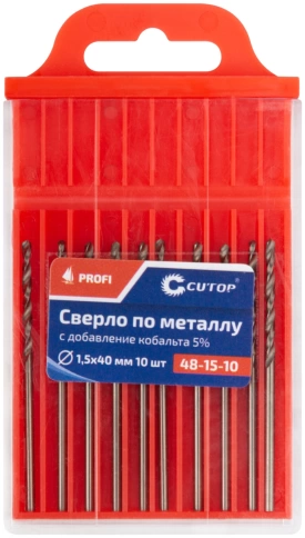 Сверло по металлу Cutop Profi с кобальтом 5%, 1,5х40 мм  фото 3