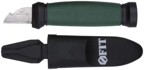 Нож электрика, 2-х стор.заточка. нерж.сталь. лезвие 33 мм фото 1