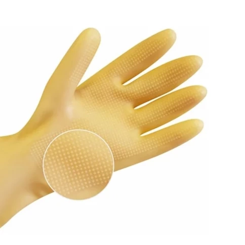 Перчатки латексные хозяйственные PLSHS3, сверхпрочные, размер L, Komfi фото 2