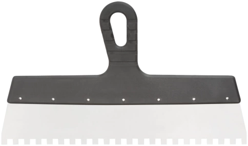 Шпатель фасадный нержавеющий зубчатый 350 мм / зуб 8 мм фото 1