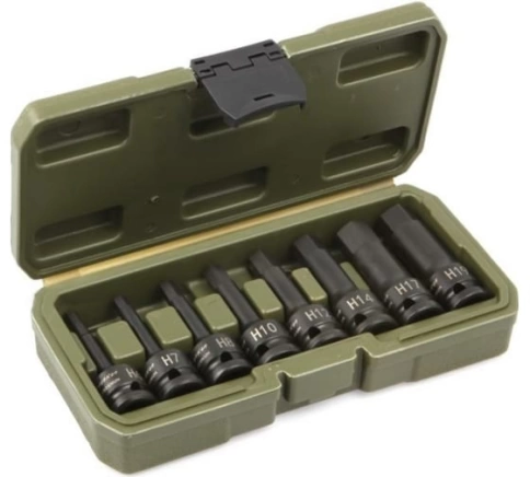 Набор бит-головок ударных шестигранных 1/2" 8 шт H6-H-19 фото 1