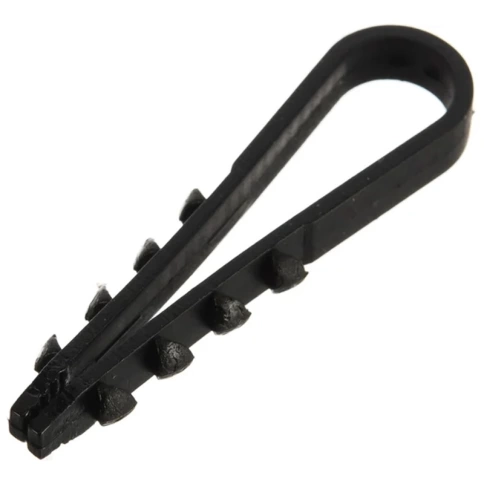 Дюбель-хомут для крепления кабеля 19х25 черный фото 1