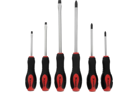 Набор отверток ударных 6 шт PH+SL CrV 2комп. рук. Matrix фото 1