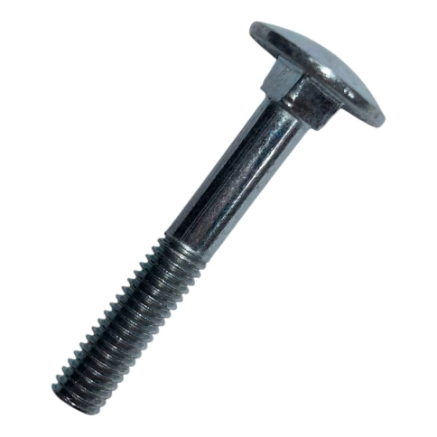 Болт с полукруглой головкой и квадратным подголовком 6х40 мм DIN 603, оцинкованный фото 1