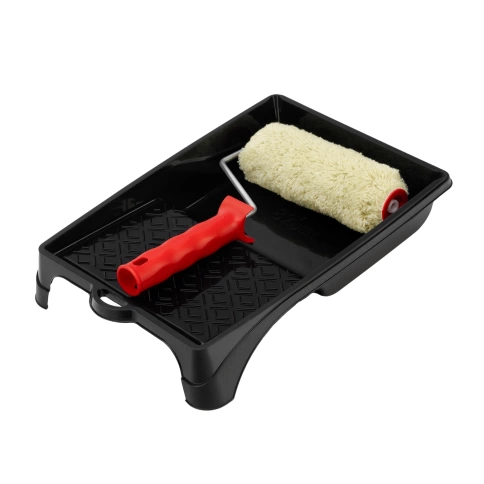 Набор валик полиакрил для фасадн.работ 180 мм ворс 18 мм D 36мм + кювета 260х320 Matrix фото 1