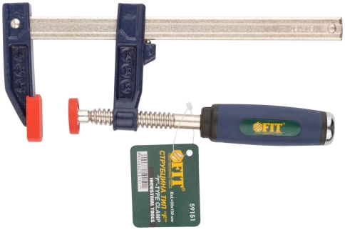 Струбцина тип F усиленная, мягкая ручка фото 4