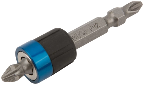 Адаптер для шурупов магнитн. WP Профи+1бита 65мм, S2 сталь РН2/РН2 (27124002) фото 2