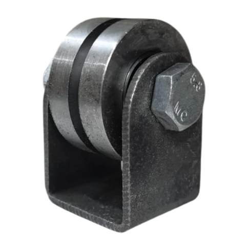 Ролик d50 мм Р3510 на платформе под трубу 10*10, металл фото 1