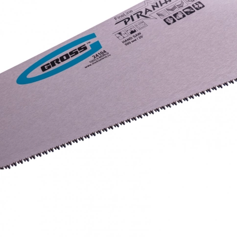Ножовка по дереву PIRANHA, двухкомп.рук.,зуб 3D, каленый зуб, 11-12 TPI 500мм Gross фото 2