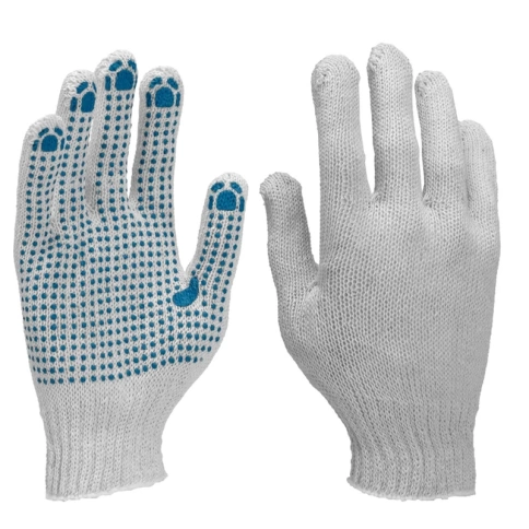 Перчатки трикотажные для ремонта и строительных работ с ПВХ точкой фото 1