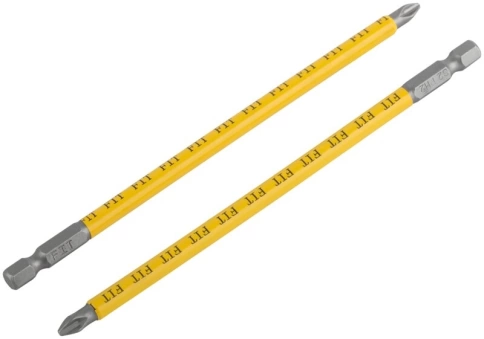 Биты кованые, сталь S2, одностор. РН2, 2шт. Профи, блистер фото 4