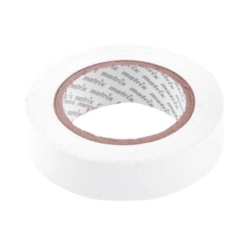 Изолента ПВХ 15 мм х 10 м 150 мкм (белая) Matrix фото 1