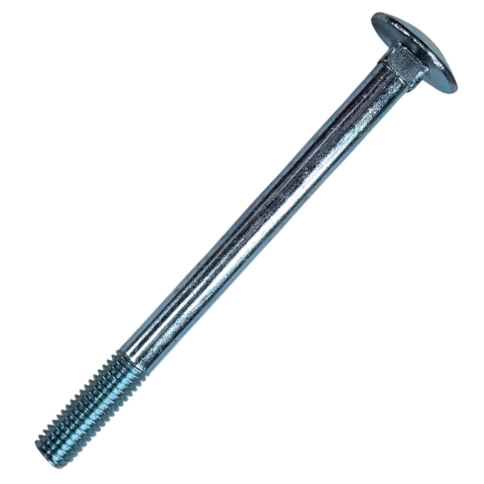 Болт с полукруглой головкой и квадратным подголовком 10х120 мм DIN 603, оцинкованный фото 1