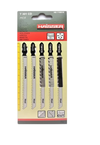 Пилки для лобзика по дереву Т301 CD 5 шт. фото 1