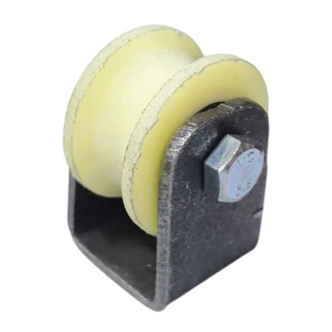 Ролик d40 мм Р2413 на платформе под трубу d15, капролон фото 1