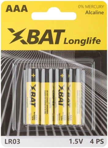 Батарейка щелочная 1,5 В тип ААА 4шт фото 3