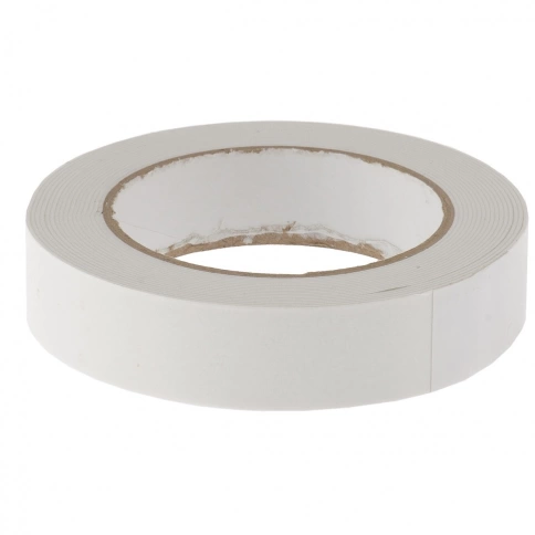 Лента клейкая двусторонняя 25мм х 5м, на вспененной основе, белая Matrix фото 1