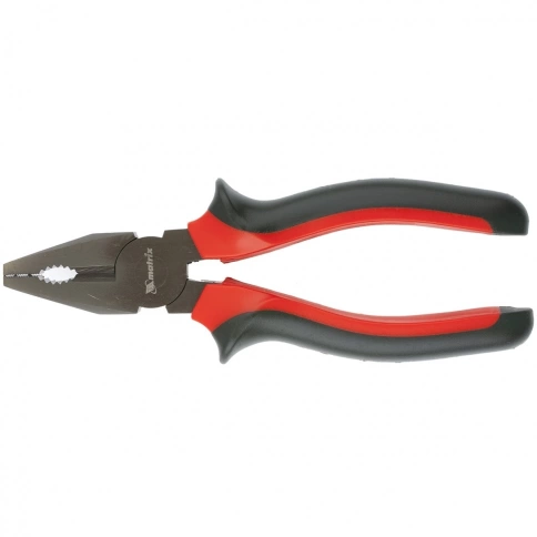 Плоскогубцы комбинированные мини Black Nickel, двухкомпонентные рукоятки 200 мм Matrix фото 1