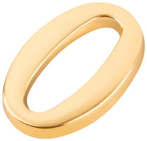 Цифра для номера квартиры "0" металл, золото (5055)  фото 2