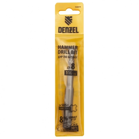 Бур по бетону Cobalt W-tip, двойная спираль, SDS-Plus, Denzel  фото 127