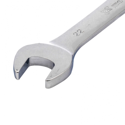 Ключ комбинированный трещоточный зеркальный хром 22 мм CrV Matrix фото 2